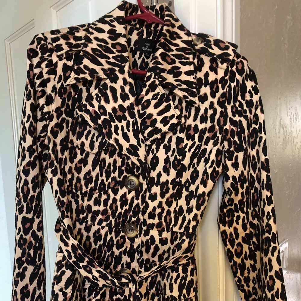 Leopard Printed Trench Coat